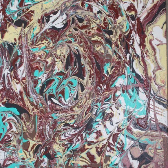 New, Original "Birds Nesting" acrylic abstract painting, 16"x20" - Picture 5 of 8